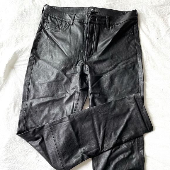 7 for all mankind faux leather pants - Picture 1 of 1